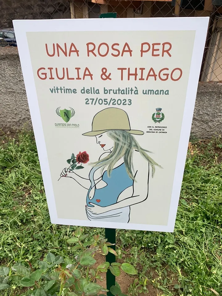 Una rosa per non dimenticare Giulia e Thiago