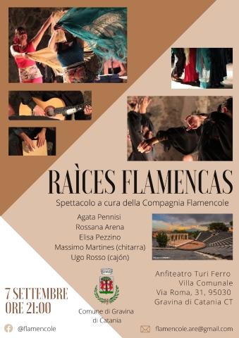 "Raìces Flamencas" | ore 21 anfiteatro "Turi Ferro" | Parco Borsellino