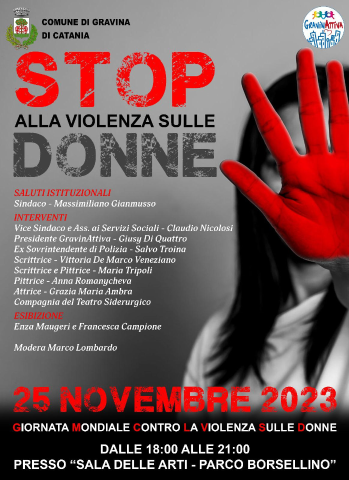 Stop alla violenza sulle donne: un incontro a Gravina sabato 25 novembre 